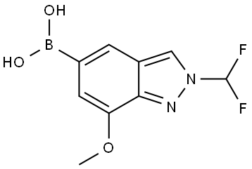 (2-(Difluoromethyl)-7-methoxy-2H-indazol-5-yl)boronic acid Struktur
