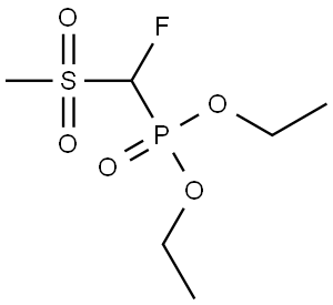Diethyl (fluoro(methylsulfonyl)methyl)phosphonate Struktur