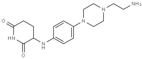 3-[(4-(4-(2-aminoethyl)piperazin-1-yl)phenyl)amino]piperidine-2,6-dione Struktur