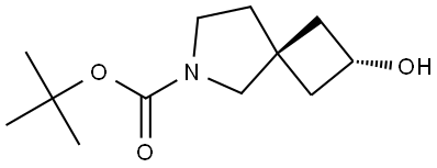 tert-butyl (2s,4r)-2-hydroxy-6-azaspiro[3.4]octane-6-carboxylate Struktur