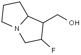 (2-Fluorohexahydro-1H-pyrrolizin-1-yl)methanol Struktur