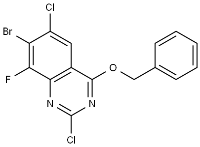 4-(Benzyloxy)-7-bromo-2,6-dichloro-8-fluoroquinazoline Struktur