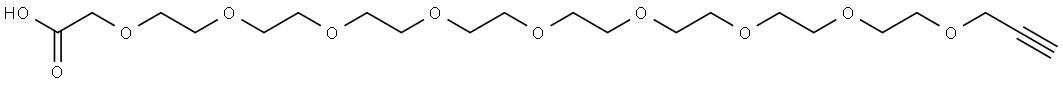 Propargyl-PEG9-CH2COOH Struktur