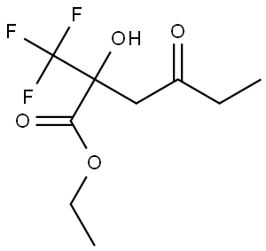 Ethyl 2-hydroxy-4-oxo-2-(trifluoromethyl)hexanoate Struktur