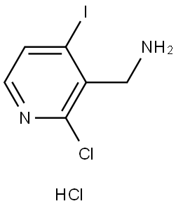 (2-Chloro-4-iodopyridin-3-yl)methanamine hydrochloride Struktur