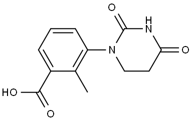 3-(2,4-Dioxotetrahydropyrimidin-1(2H)-yl)-2-methylbenzoic acid Struktur