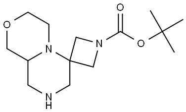tert-Butyl hexahydro-1'H-spiro[azetidine-3,6'-pyrazino[2,1-c][1,4]oxazine]-1-carboxylate Struktur