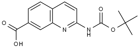 2-((tert-Butoxycarbonyl)amino)quinoline-7-carboxylic acid Struktur
