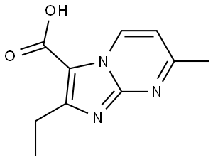 Imidazo[1,2-a]pyrimidine-3-carboxylic acid, 2-ethyl-7-methyl- Struktur
