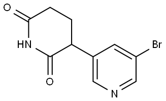 3-(5-Bromopyridin-3-yl)piperidine-2,6-dione Struktur