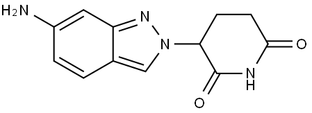 3-(6-Amino-2H-indazol-2-yl)piperidine-2,6-dione Structure