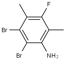 2,3-Dibromo-5-fluoro-4,6-dimethylaniline Struktur