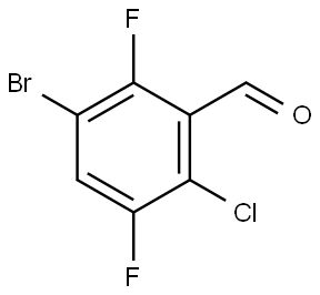 3-溴-6-氯-2,5-二氟苯甲醛 結(jié)構(gòu)式