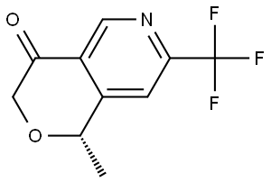 (1S)-1-methyl-7-(trifluoromethyl)-1H-pyrano[4,3-c]pyridin-4-one Struktur