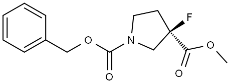 O1-benzyl O3-methyl (3R)-3-fluoropyrrolidine-1,3-dicarboxylate Struktur