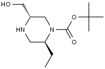 tert-butyl (2S,5S)-2-ethyl-5-(hydroxymethyl)piperazine-1-carboxylate Structure