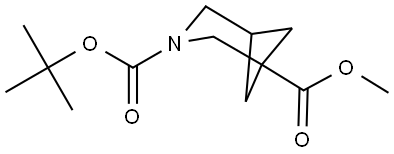 O3-tert-butyl O1-methyl 3-azabicyclo[3.1.1]heptane-1,3-dicarboxylate Struktur