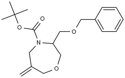 tert-butyl 3-(benzyloxymethyl)-6-methylene-1,4-oxazepane-4-carboxylate Struktur