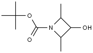 tert-butyl 3-hydroxy-2,4-dimethyl-azetidine-1-carboxylate Struktur