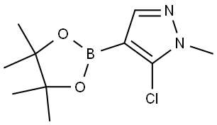5-chloro-1-methyl-4-(4,4,5,5-tetramethyl-1,3,2-dioxaborolan-2-yl)-1H-pyrazole Struktur