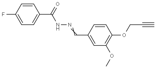 4-FLUORO-BENZOIC ACID (3-METHOXY-4-PROP-2-YNYLOXY-BENZYLIDENE)-HYDRAZIDE Struktur