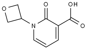 3-Pyridinecarboxylic acid, 1,2-dihydro-1-(3-oxetanyl)-2-oxo- Structure