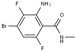 2-Amino-4-bromo-3,6-difluoro-N-methylbenzamide Struktur