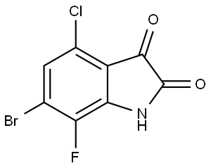 6-Bromo-4-chloro-7-fluoroindoline-2,3-dione Struktur