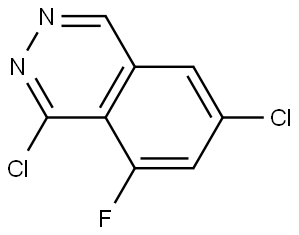 1,6-Dichloro-8-fluorophthalazine Struktur