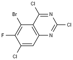 5-Bromo-2,4,7-trichloro-6-fluoroquinazoline Struktur