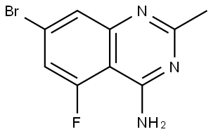 7-Bromo-5-fluoro-2-methylquinazolin-4-amine Struktur