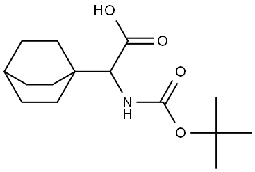 2-(Bicyclo[2.2.2]octan-1-yl)-2-((tert-butoxycarbonyl)amino)acetic acid Struktur
