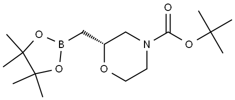 tert-Butyl (R)-2-((4,4,5,5-tetramethyl-1,3,2-dioxaborolan-2-yl)methyl)morpholine-4-carboxylate Structure