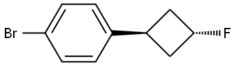 trans-1-bromo-4-(3-fluorocyclobutyl)benzene Struktur