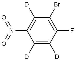 1-bromo-2,4,5-trideuterio-6-fluoro-3-nitro-benzene Struktur