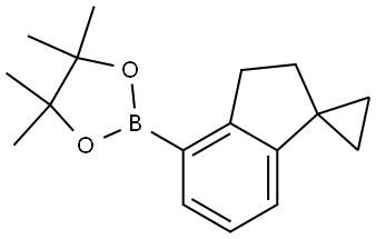 2-(2',3'-Dihydrospiro[cyclopropane-1,1'-inden]-4'-yl)-4,4,5,5-tetramethyl-1,3,2-dioxaborolane Struktur
