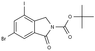 tert-Butyl 6-bromo-4-iodo-1-oxoisoindoline-2-carboxylate Struktur