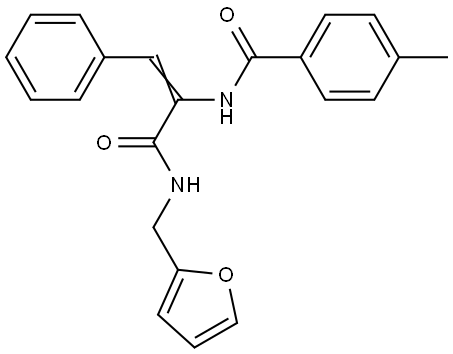 N-(1-((FURAN-2-YLMETHYL)-CARBAMOYL)-2-PHENYL-VINYL)-4-METHYL-BENZAMIDE Struktur