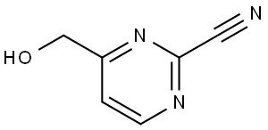 4-(Hydroxymethyl)pyrimidine-2-carbonitrile Struktur