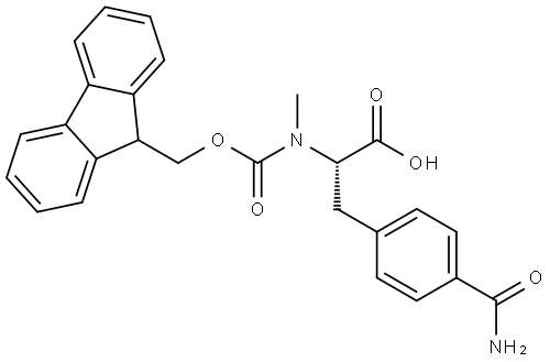 4-(Aminocarbonyl)-N-Fmoc-N-methyl-L-phenylalanine Struktur