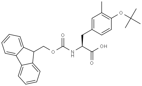 L-Tyrosine, O-(1,1-dimethylethyl)-N-[(9H-fluoren-9-ylmethoxy)carbonyl]-3-methyl- Struktur