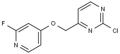 2-chloro-4-(((2-fluoropyridin-4-yl)oxy)methyl)pyrimidine Struktur