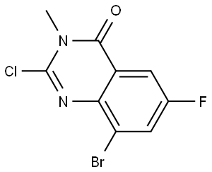 8-Bromo-2-chloro-6-fluoro-3-methylquinazolin-4(3H)-one Struktur