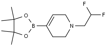1-(2,2-Difluoroethyl)-4-(4,4,5,5-tetramethyl-1,3,2-dioxaborolan-2-yl)-1,2,3,6-tetrahydropyridine Struktur
