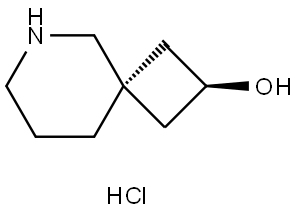 rel-(2r,4s)-6-Azaspiro[3.5]nonan-2-ol hydrochloride Struktur