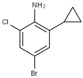 4-Bromo-2-chloro-6-cyclopropylaniline Struktur