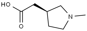 3-Pyrrolidineacetic acid, 1-methyl-, (3S)- Struktur