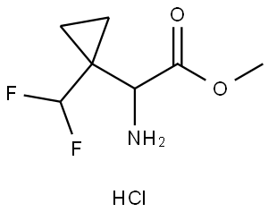 Methyl 2-amino-2-(1-(difluoromethyl)cyclopropyl)acetate hydrochloride Struktur