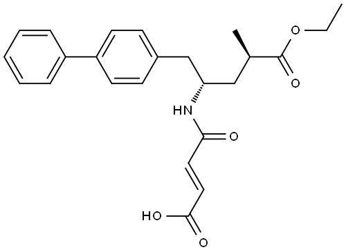 [1,1′-Biphenyl]-4-pentanoic acid, γ-[[(2E)-3-carboxy-1-oxo-2-propen-1-yl]amino]-α-methyl-, 4-ethyl ester, (αR,γS)- Struktur
