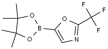 5-(4,4,5,5-Tetramethyl-[1,3,2]dioxaborolan-2-yl)-2-trifluoromethyl-oxazole Struktur